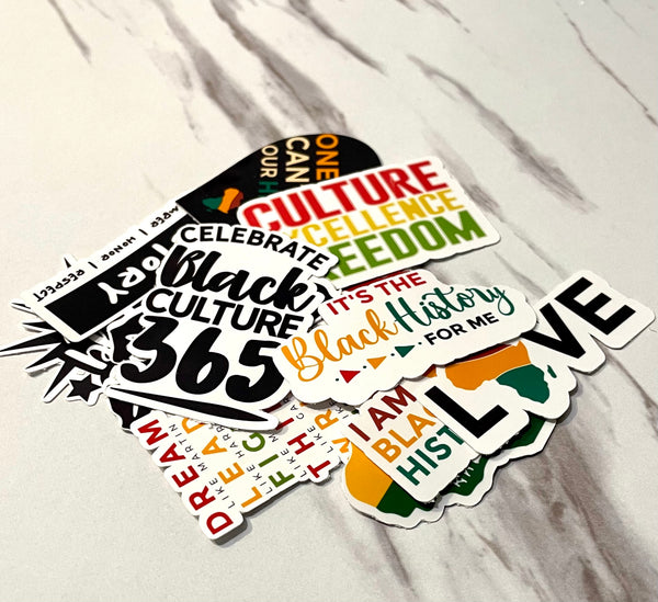 2023 Black History Month Sticker Pack - 12 Vinyl Stickers – Barbee Design  Works